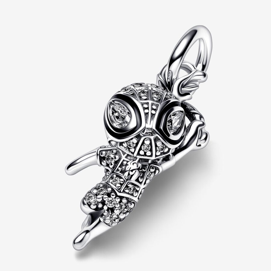 Pandora Marvel Spider-Man Pave Anhänger Silber | QDXSUT-941