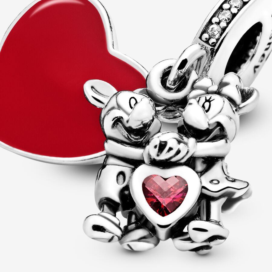 Pandora Minnie & Mickey With Love Baumeln Silber | LUSPDN-137