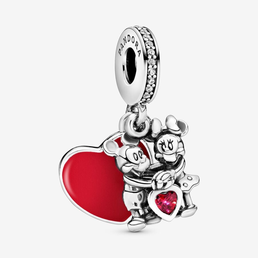 Pandora Minnie & Mickey With Love Baumeln Silber | LUSPDN-137