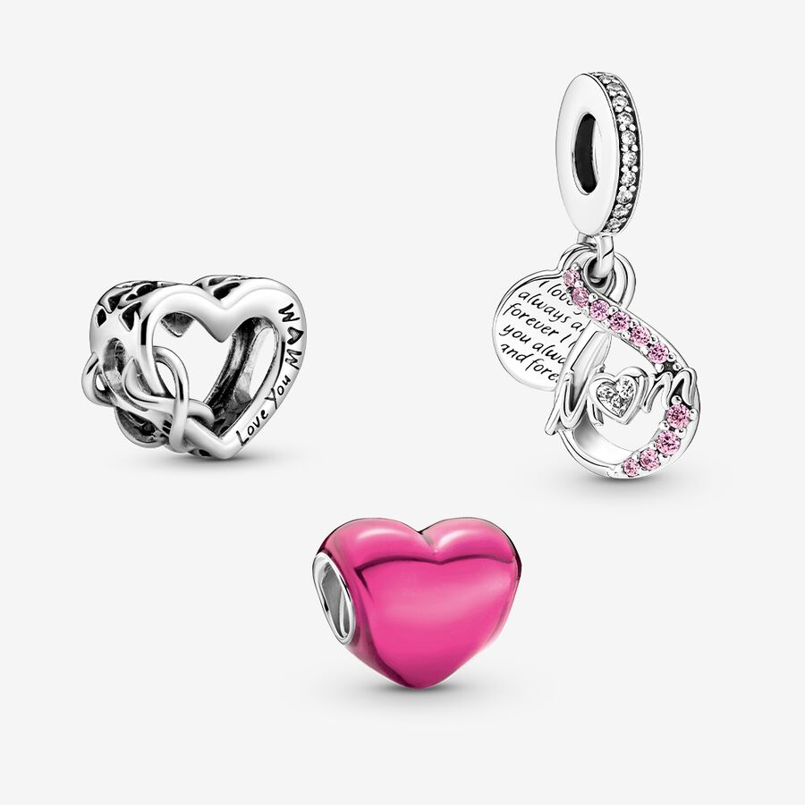 Pandora Mom Forever Trio Charms Mehrfarbig | QGAXVR-473