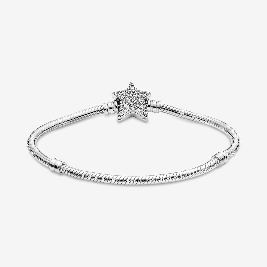 Pandora Moments Asymmetric Star Clasp Snake Charms Silber | CPKLIV-519