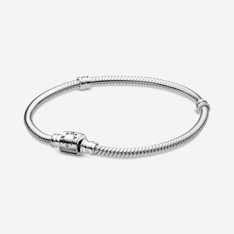 Pandora Moments Barrel Clasp Snake Charms Silber | DWMRNG-957