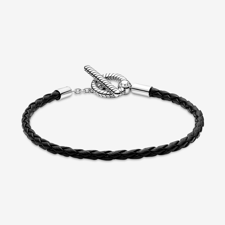 Pandora Moments Braided T-bar Charms Silber | RTPLSI-468