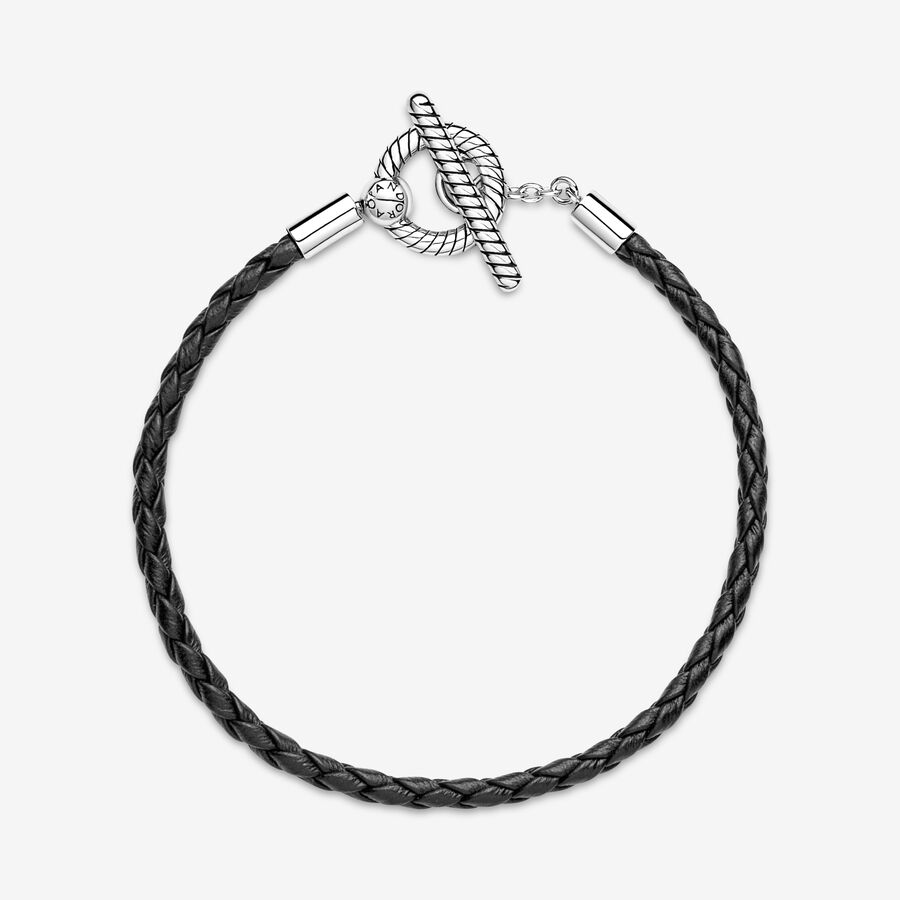 Pandora Moments Braided T-bar Charms Silber | RTPLSI-468