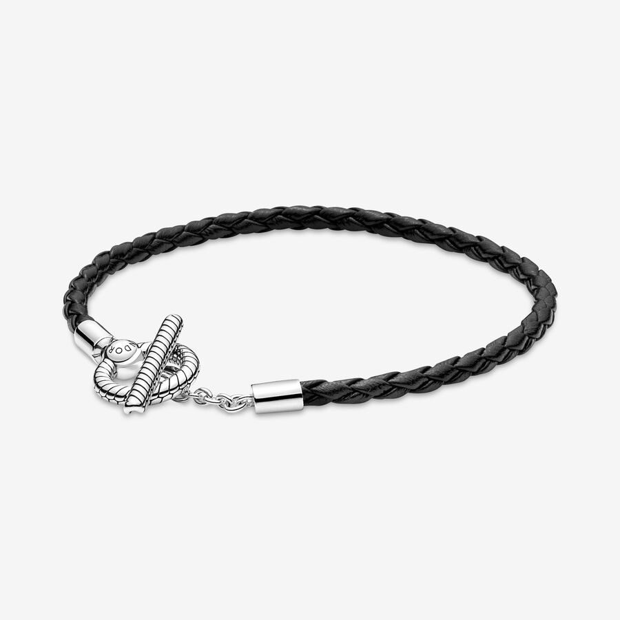 Pandora Moments Braided T-bar Charms Silber | RTPLSI-468