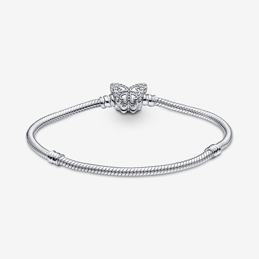 Pandora Moments Butterfly Clasp Snake Charms Silber | MTVEUP-918