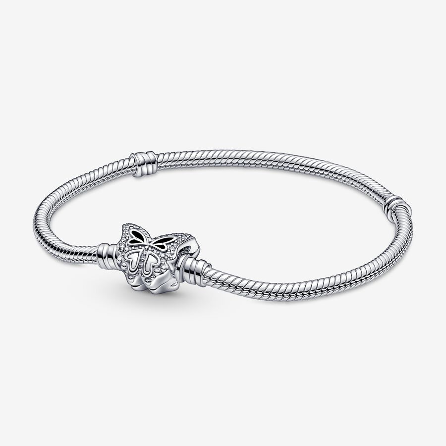 Pandora Moments Butterfly Clasp Snake Charms Silber | MTVEUP-918