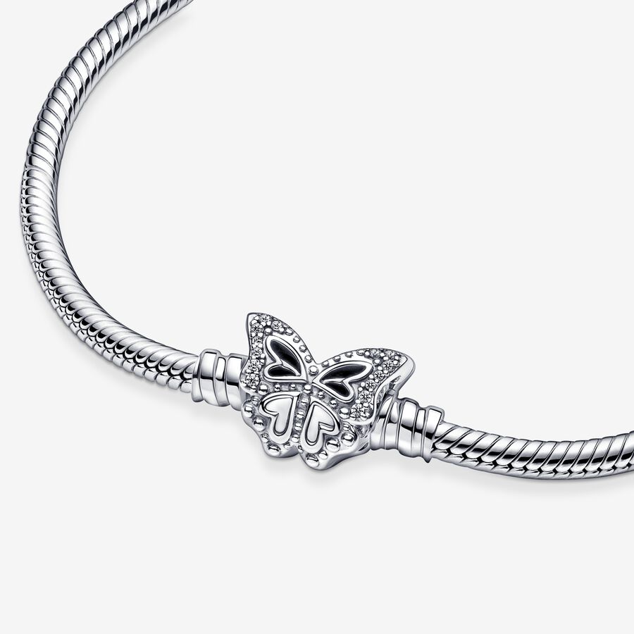 Pandora Moments Butterfly Clasp Snake Charms Silber | ODGQVS-230