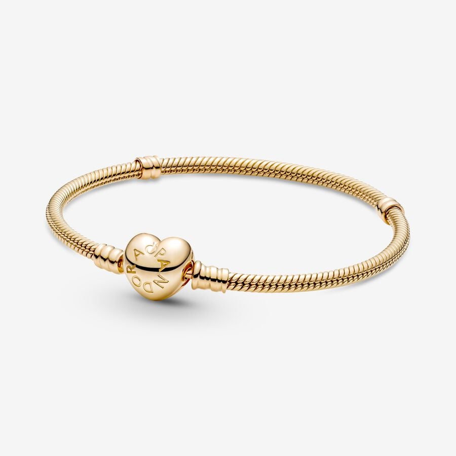 Pandora Moments Clasp Snake Charms Gold | FXZEDU-326