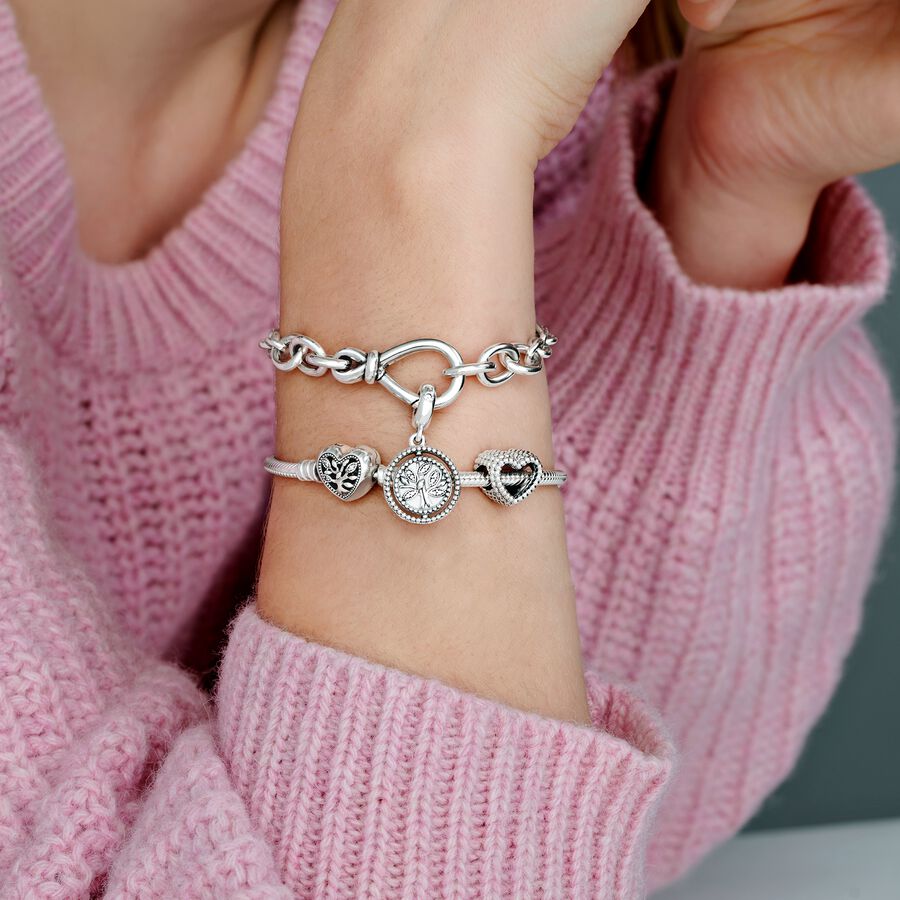 Pandora Moments Family Tree Clasp Snake Charms Silber | CFDHJG-537