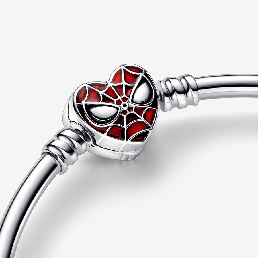 Pandora Moments Marvel Spider-Man Mask Clasp Charms Silber | IPQACY-584