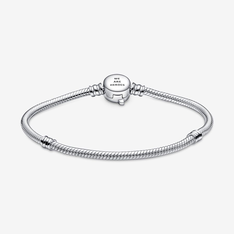 Pandora Moments Marvel The Avengers Logo Clasp Snake Charms Silber | AEOIBP-178