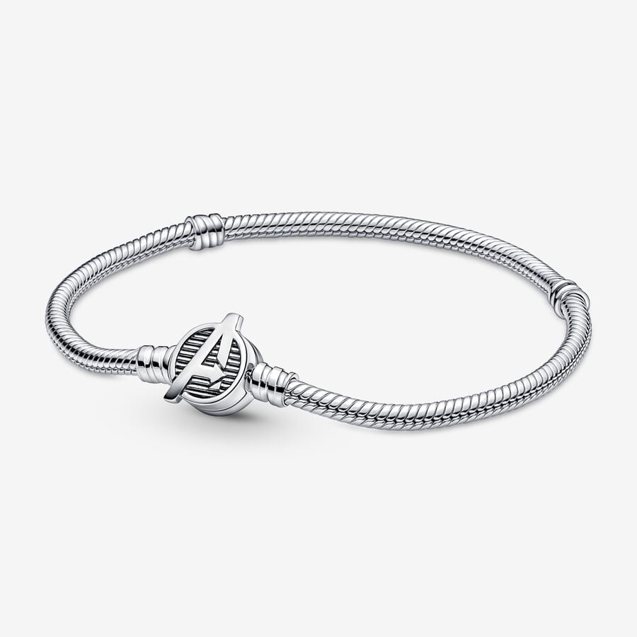 Pandora Moments Marvel The Avengers Logo Clasp Snake Charms Silber | KPXEWM-263