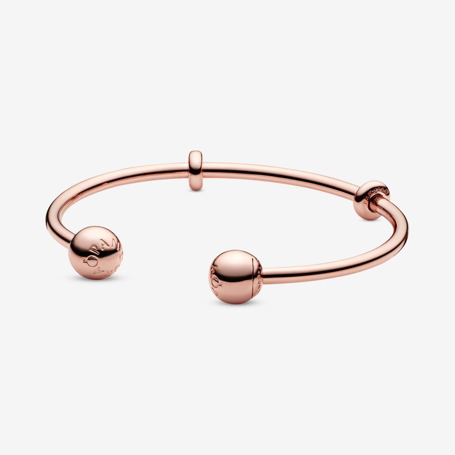 Pandora Moments Open Armreifen Rosa Gold | MIDYLQ-592