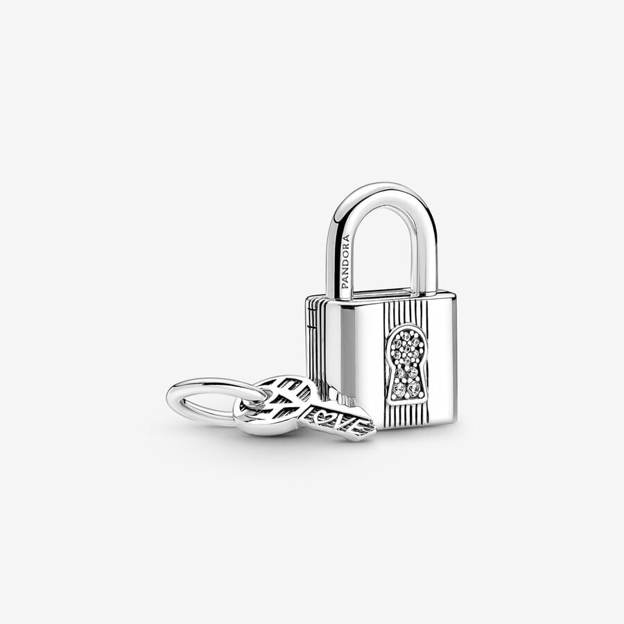 Pandora Moments Padlock & Gift Charms Silber | HYJXNO-347