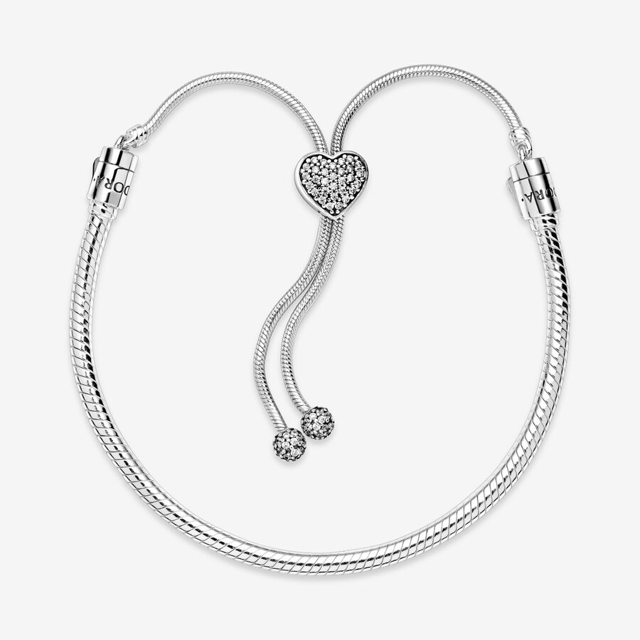 Pandora Moments Pave Clasp Snake Slider Gleiten Silber | IPOCRJ-465