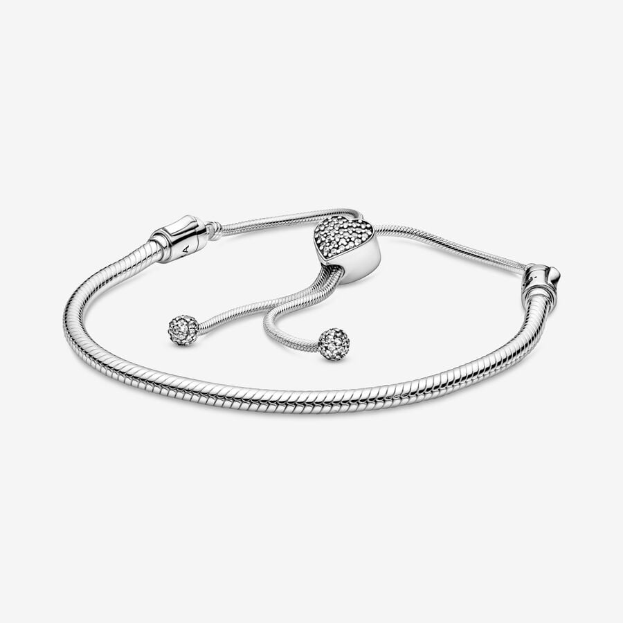 Pandora Moments Pave Clasp Snake Slider Gleiten Silber | IPOCRJ-465