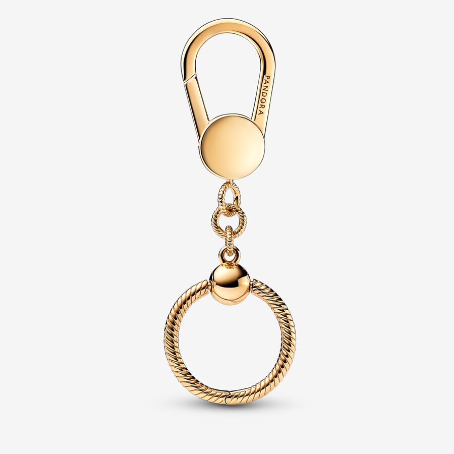 Pandora Moments Small Bag Holder Charms Gold | OKSFPR-824