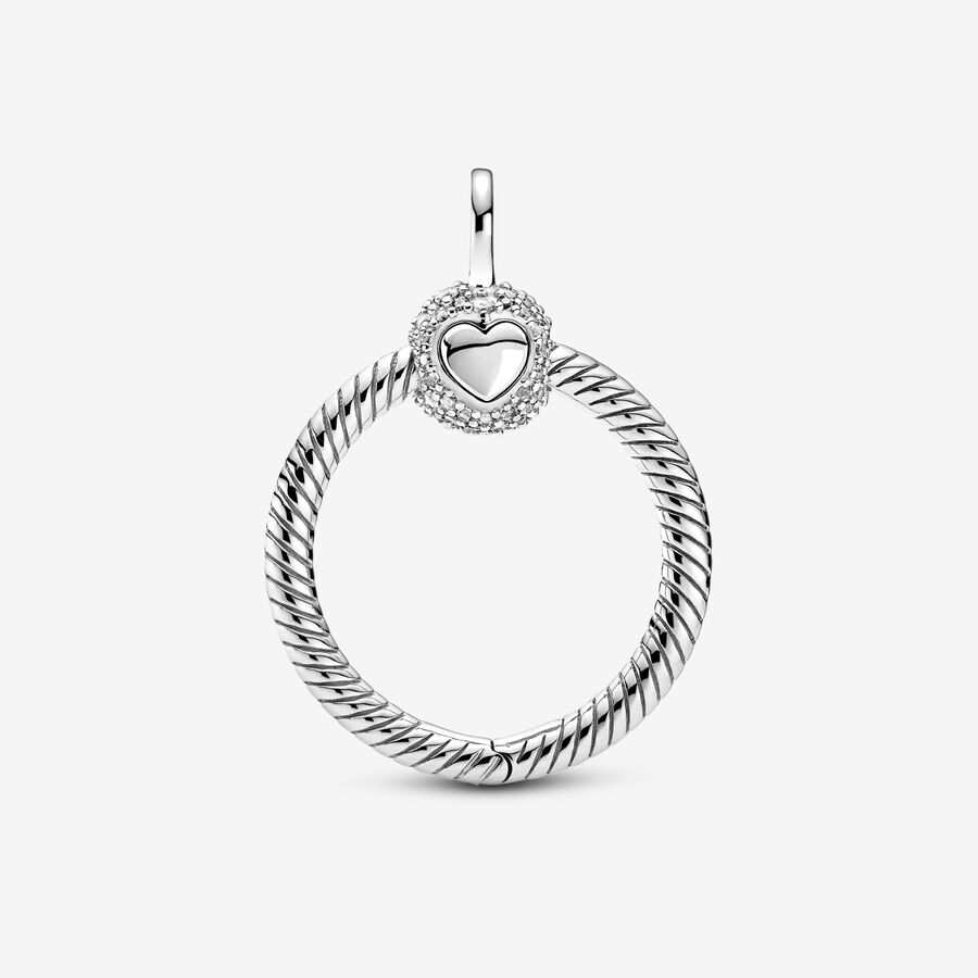 Pandora Moments Small Pave O Charms Silber | WJOFQX-654