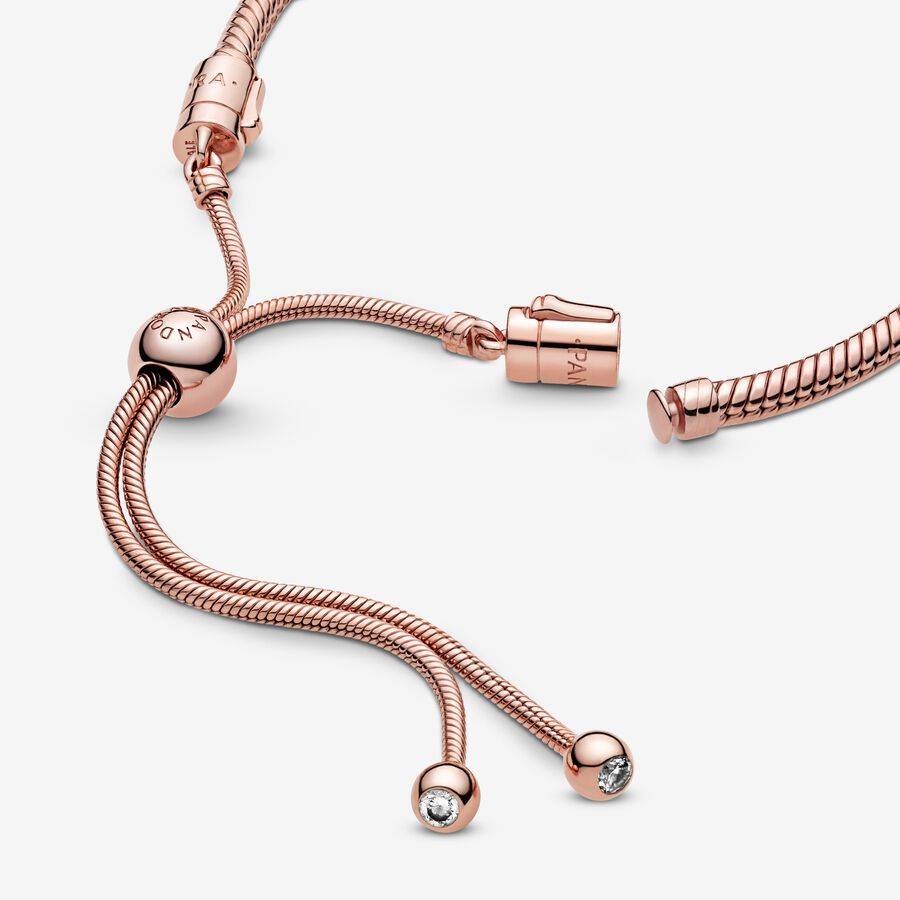 Pandora Moments Snake Slider Gleiten Rosa Gold | GXCNVE-458