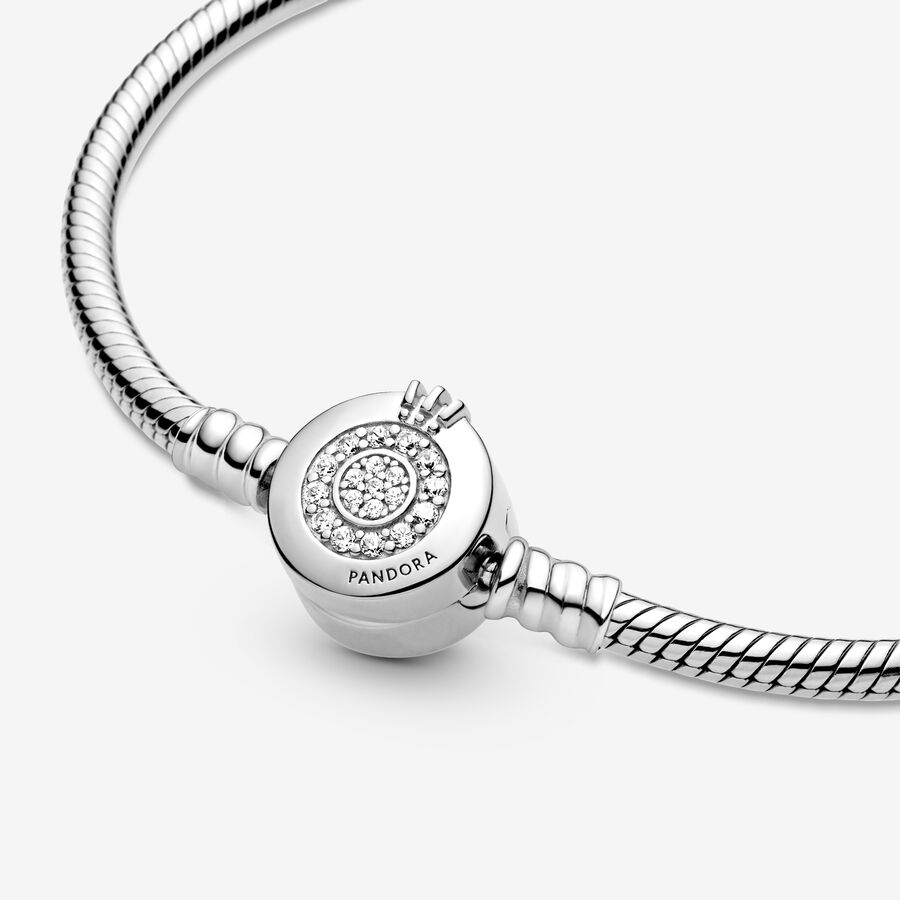 Pandora Moments Sparkling Crown O Snake Charms Silber | SOVXJZ-340