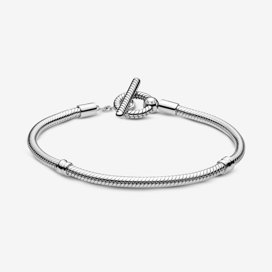 Pandora Moments T-Bar Snake Charms Silber | HBPRJK-301