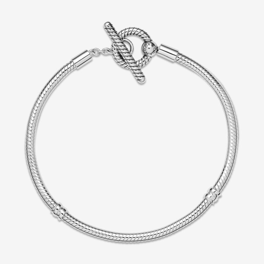 Pandora Moments T-Bar Snake Charms Silber | HBPRJK-301