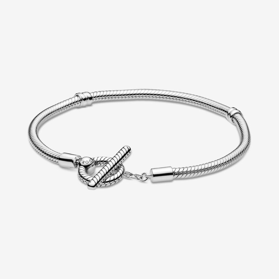 Pandora Moments T-Bar Snake Charms Silber | HBPRJK-301