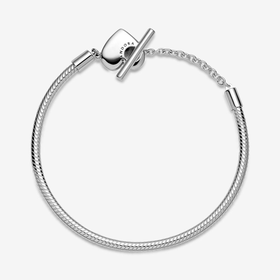 Pandora Moments T-Bar Snake Charms Silber | ITNRYL-974