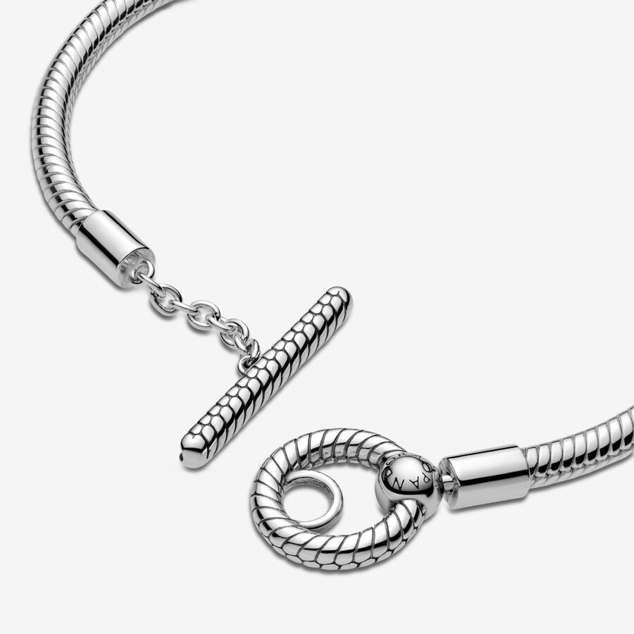 Pandora Moments T-Bar Snake Charms Silber | LWTMBY-250