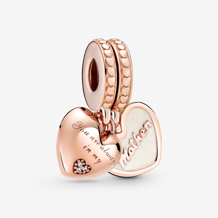 Pandora Mother & Daughter Hearts Baumeln Rosa Gold | FNVIQM-509