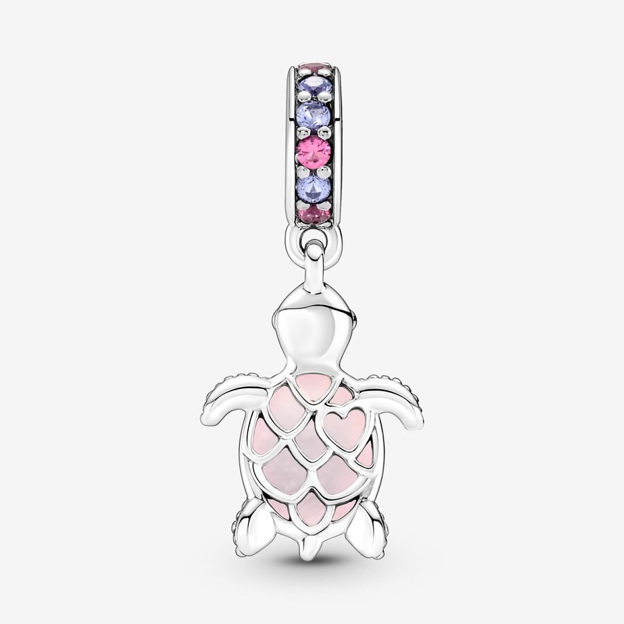 Pandora Murano Glass Pink Sea Turtle Baumeln Silber | INMGVU-428