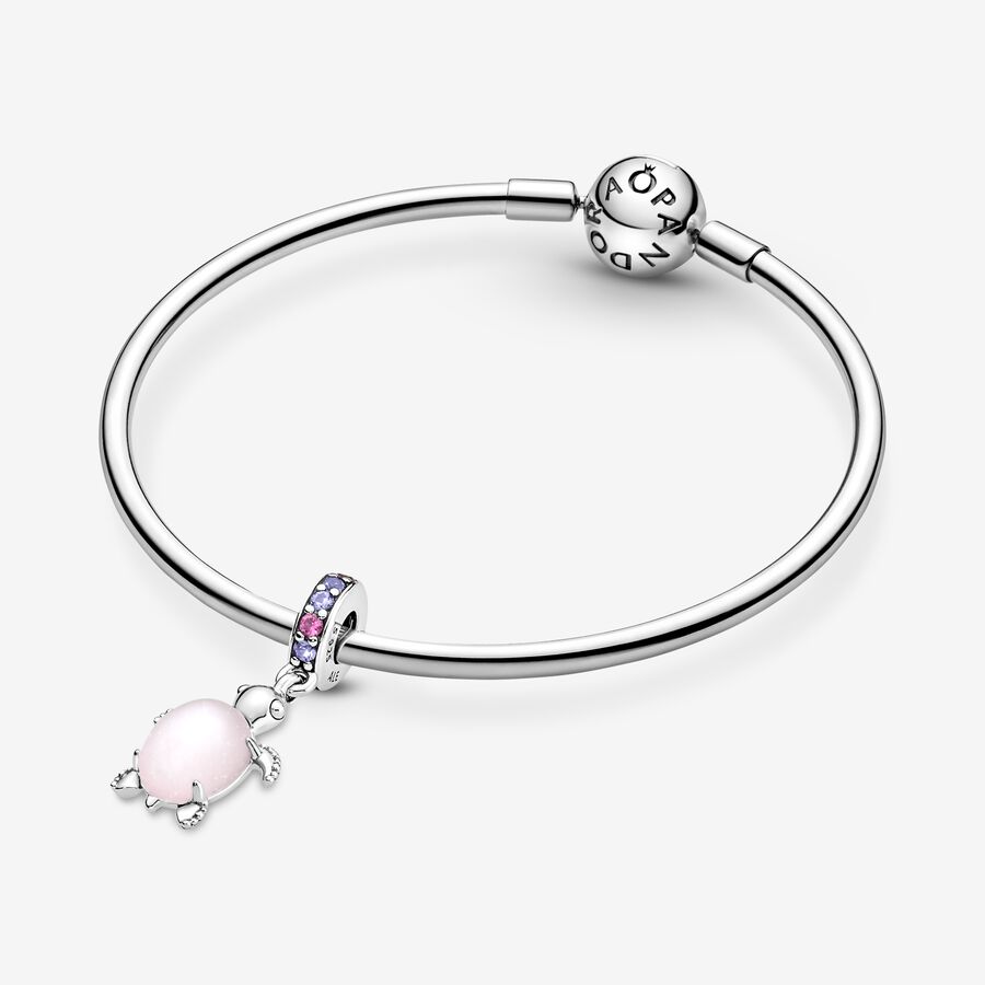 Pandora Murano Glass Pink Sea Turtle Baumeln Silber | INMGVU-428