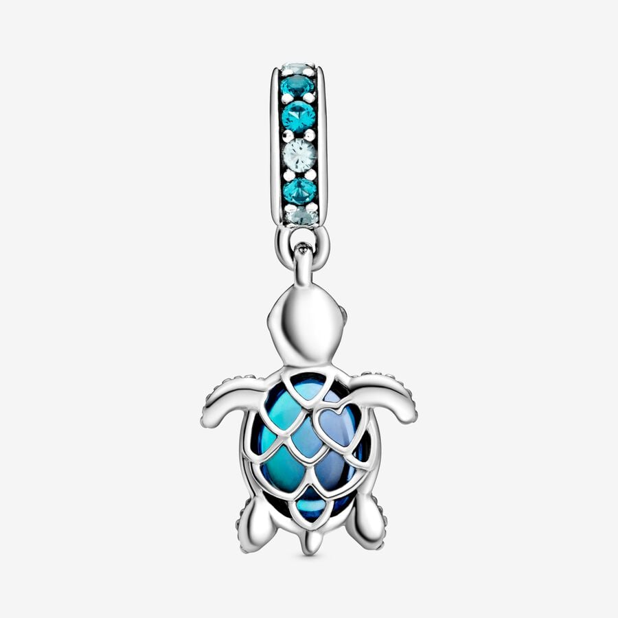 Pandora Murano Glass Sea Turtle Baumeln Silber | GZDNKW-659