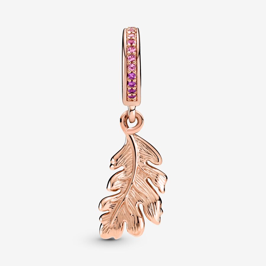 Pandora Oak Leaf Baumeln Rosa Gold | EIGOZX-641