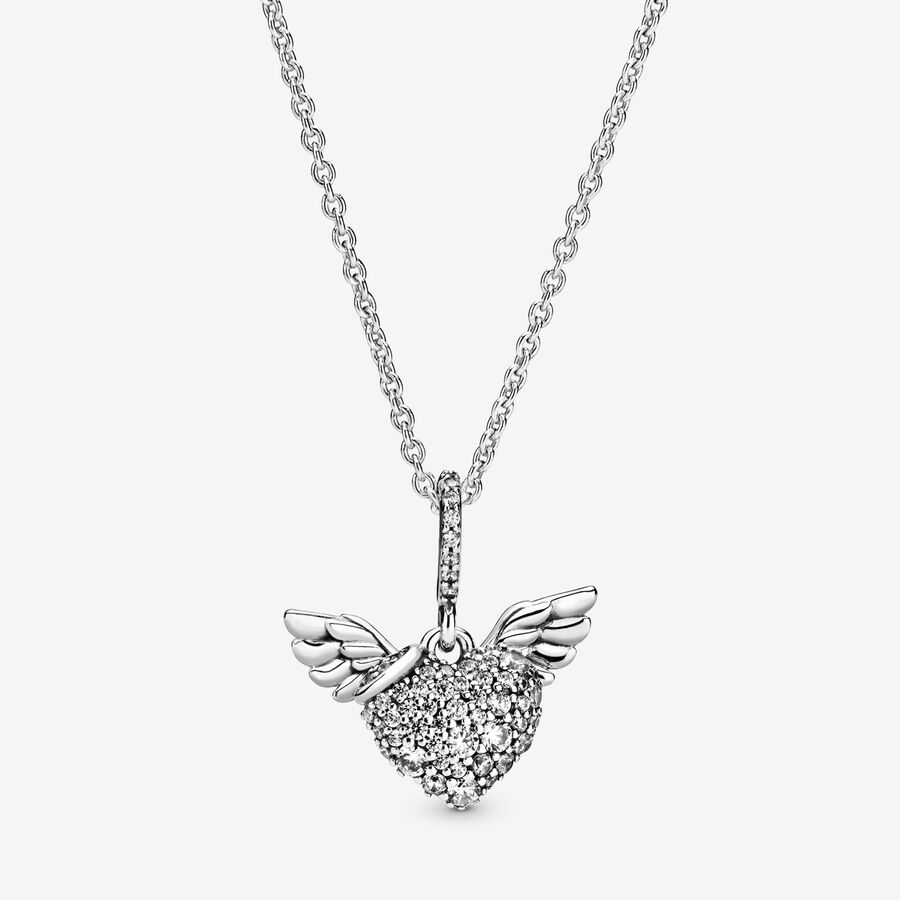 Pandora Pave Angel Wings Anhänger Silber | TUGVXC-290