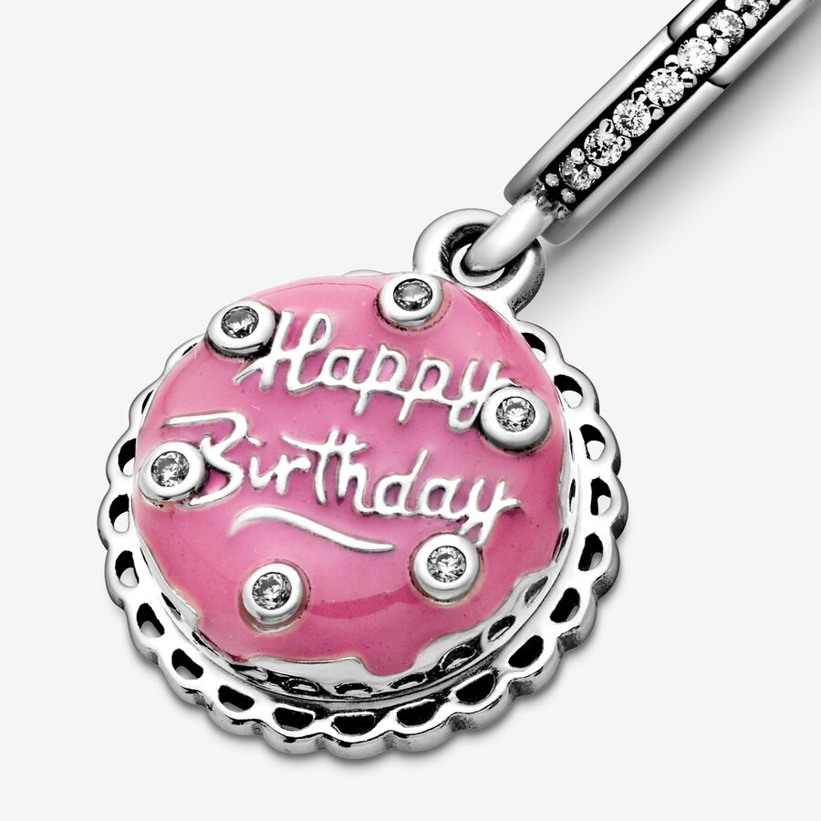 Pandora Pink Birthday Cake Charms Silber | GQOTHJ-217