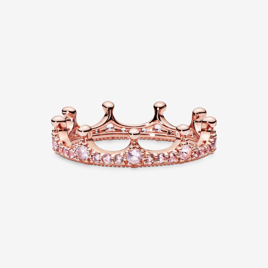 Pandora Pink Enchanted Crown in Stapelbar Rosa Gold | DIHZVM-698