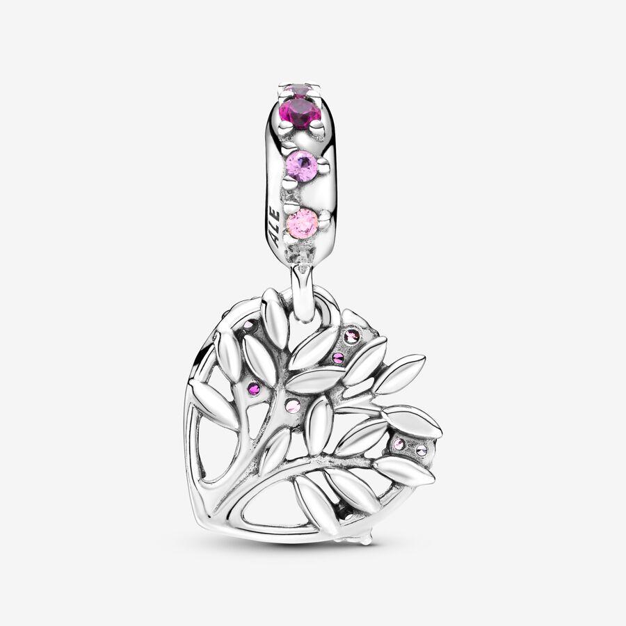 Pandora Pink Family Tree Baumeln Silber | PSIKND-435