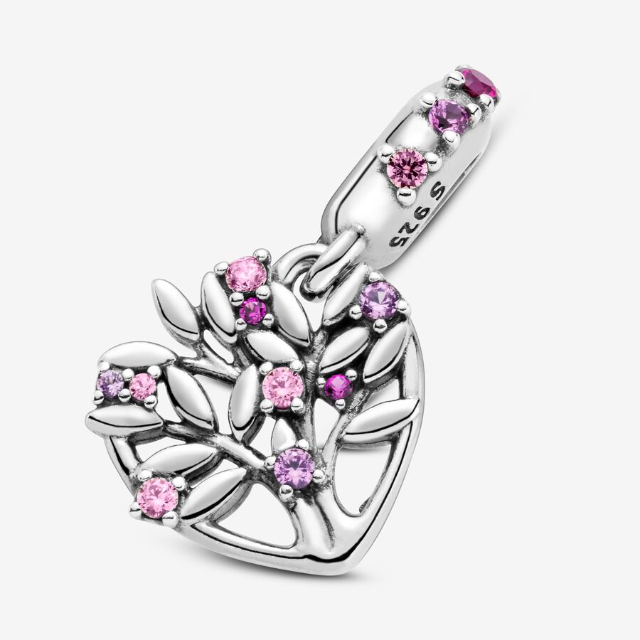 Pandora Pink Family Tree Baumeln Silber | PSIKND-435