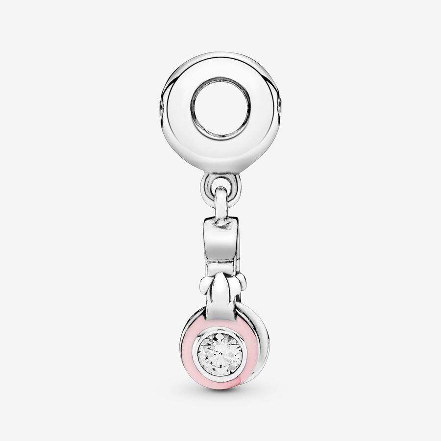 Pandora Pink Headphones Baumeln Silber | WBFYTX-418