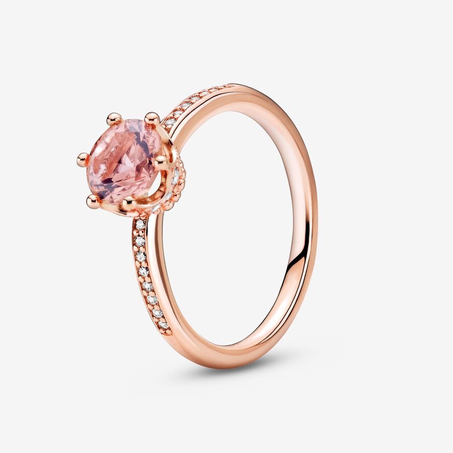 Pandora Pink Sparkling Crown Solitär Rosa Gold | HOLAUR-235