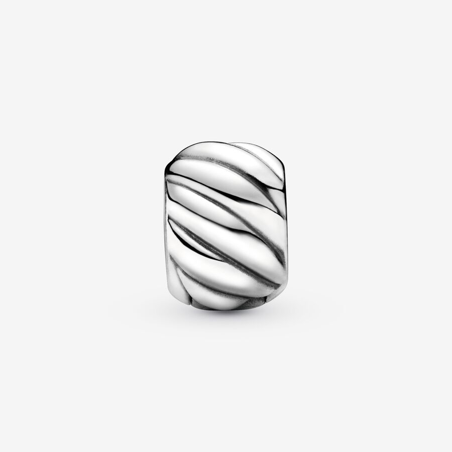 Pandora Polished Feathered Clip Klammern Silber | SFPLXC-132