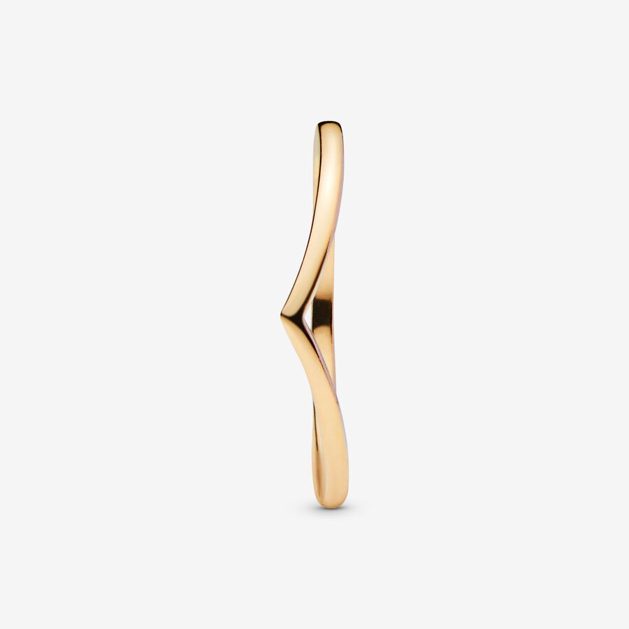 Pandora Polished Wishbone Stapelbar Gold | SRCXDG-280