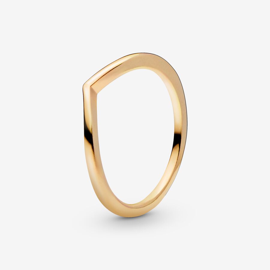 Pandora Polished Wishbone Stapelbar Gold | SRCXDG-280