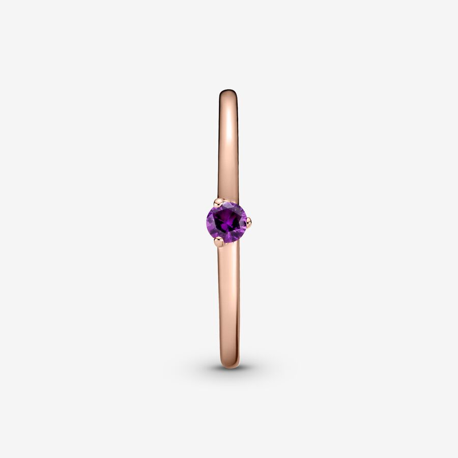 Pandora Purple Solitär Rosa Gold | XEOTNS-789