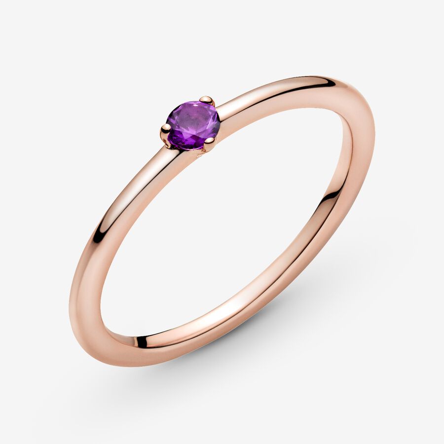 Pandora Purple Solitär Rosa Gold | XEOTNS-789