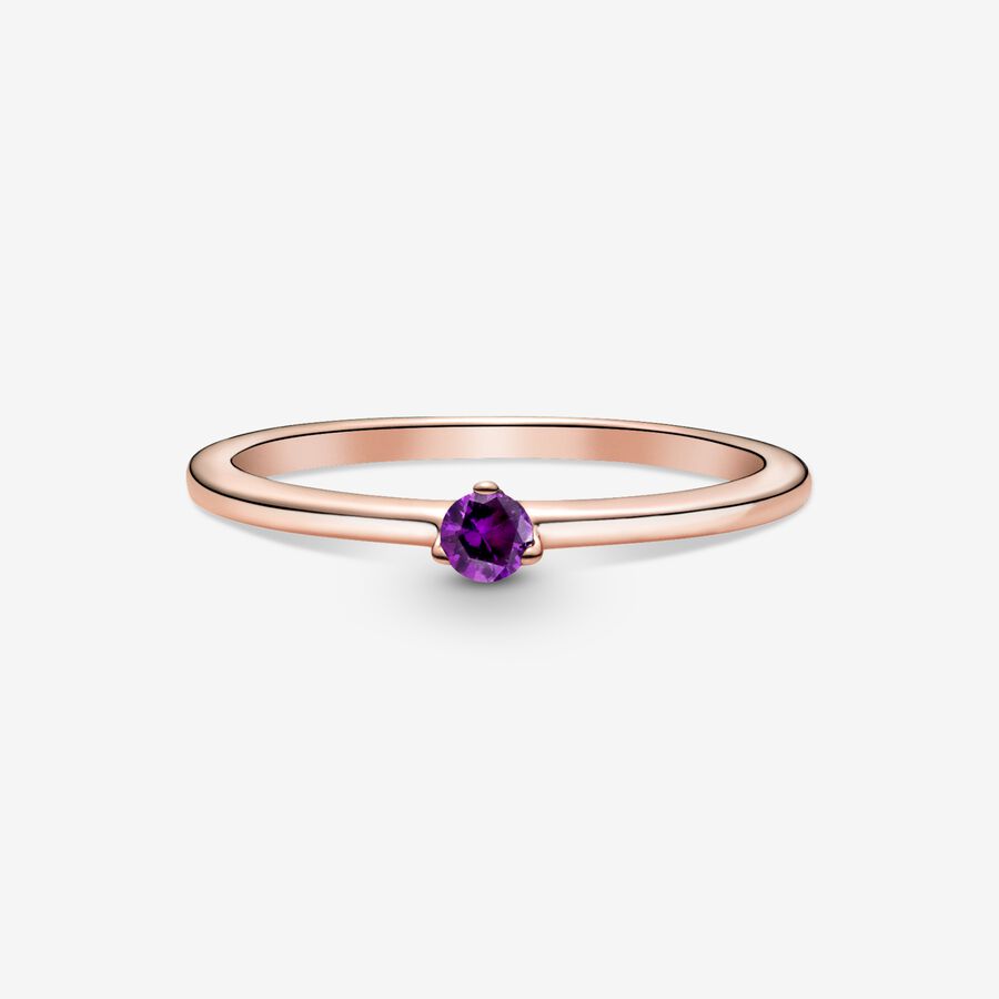 Pandora Purple Solitär Rosa Gold | XEOTNS-789