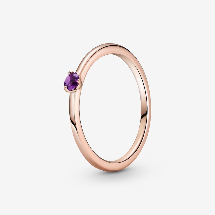 Pandora Purple Solitär Rosa Gold | XEOTNS-789