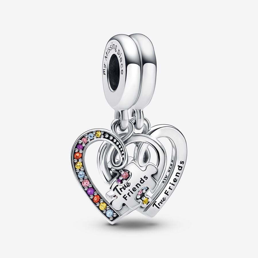 Pandora Puzzle Piece Hearts Splittable Friendship Baumeln Silber | QAFWEX-293